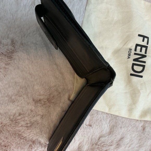 Fendi Pequin Stripe Kiss Compact Wallet - Picture 2 of 5